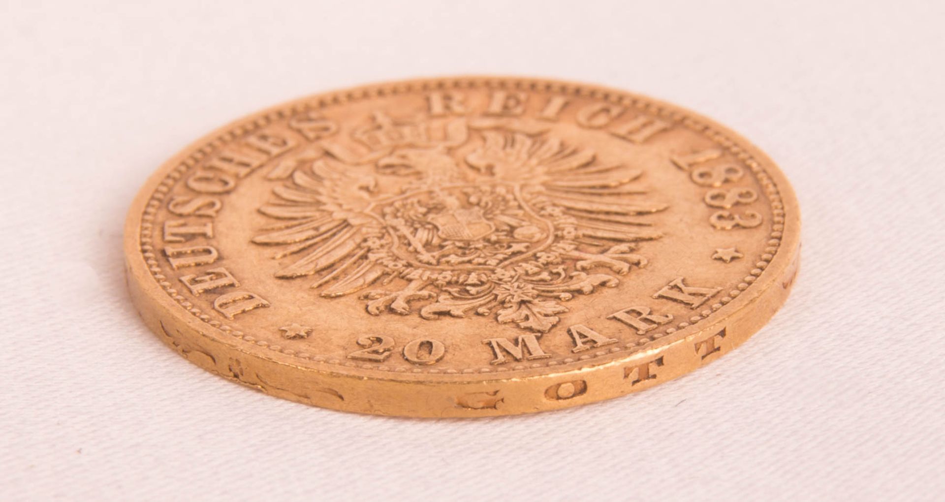 Gold coin 20 Mark 1883 A, Kaiser Wilhem I. - Image 3 of 3