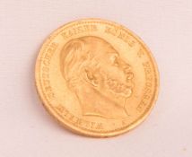 Gold coin 10 Mark 1873 A, Kaiser Wilhelm I.