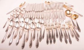 Convolute of silver plated cutlery.