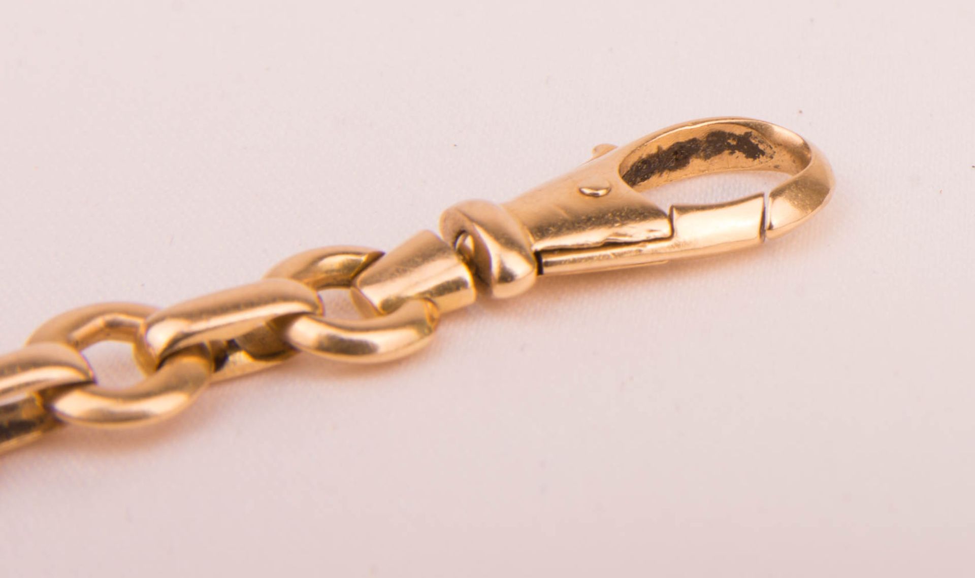 Wide Figaro anchor bracelet, 585 yellow gold. - Image 2 of 4