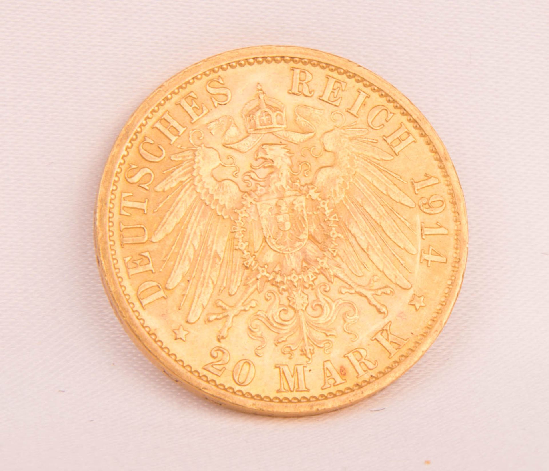 Gold Coin Kaiserreich, 20 Mark 1914, Wilhelm II. - Image 2 of 3