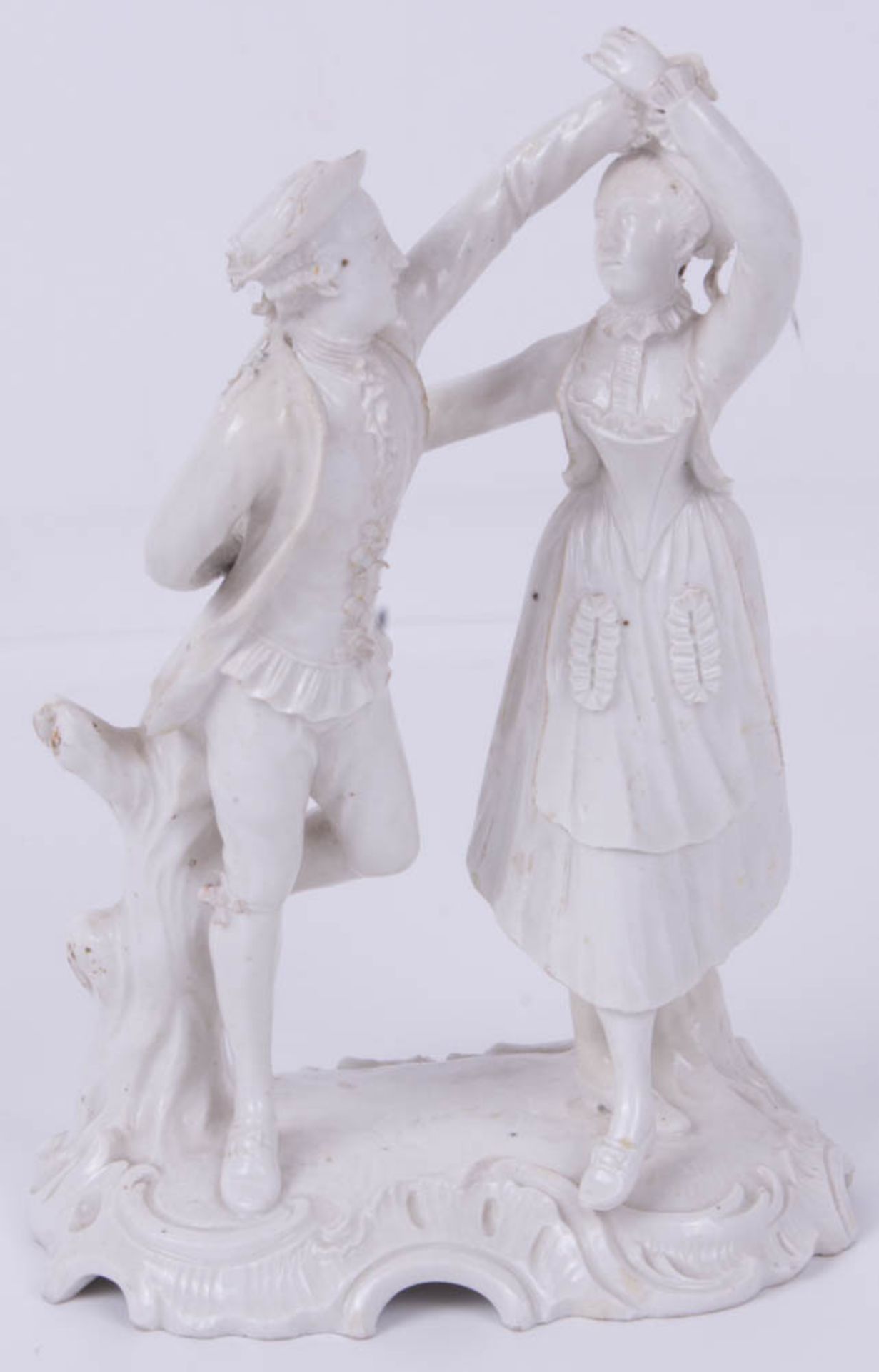 Ludwigsburger Porzellanmanufaktur, Tanzendes Paar, Modell J. Nees, Porzellan, 18. Jhd. - Bild 10 aus 10