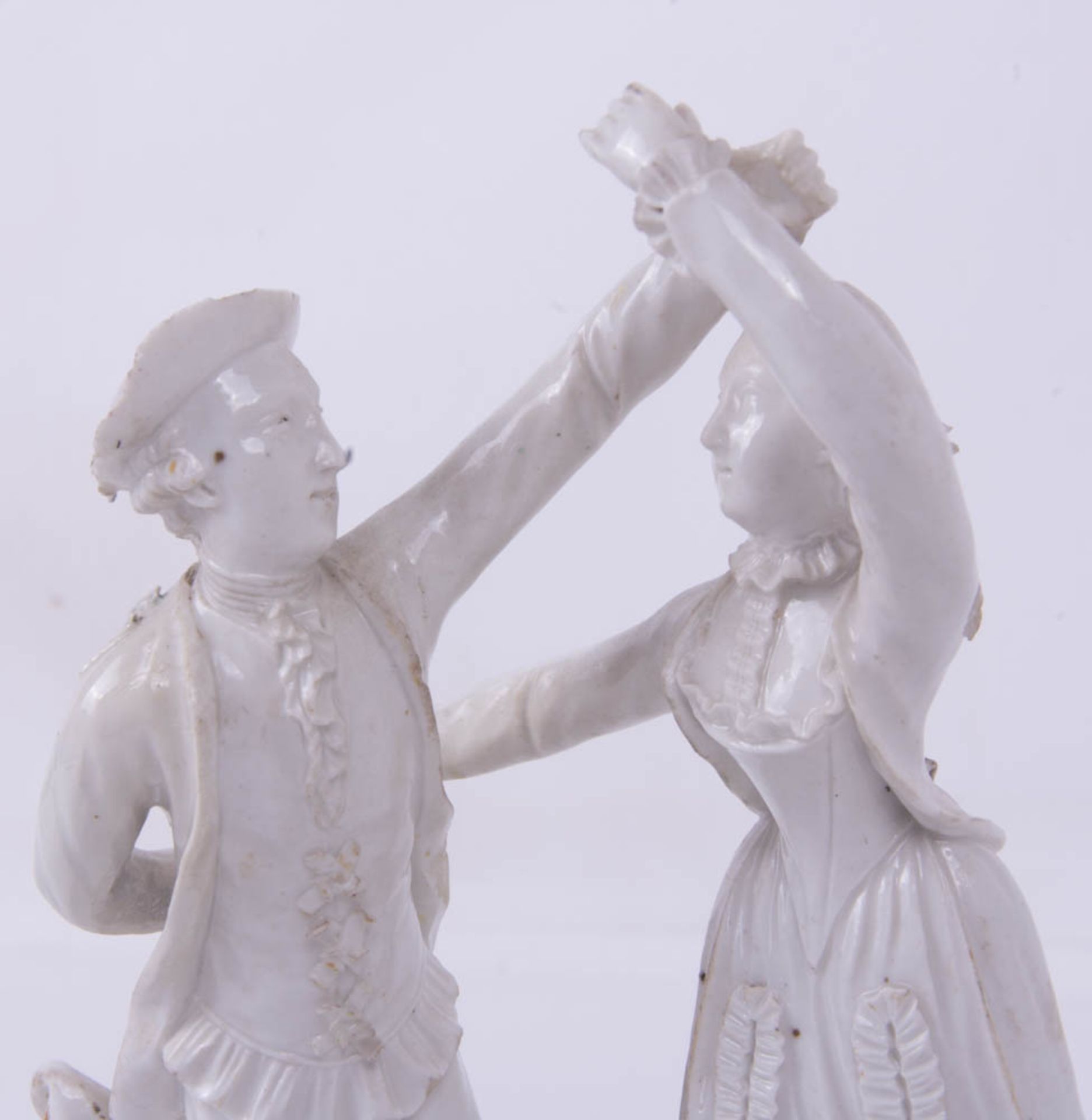 Ludwigsburger Porzellanmanufaktur, Tanzendes Paar, Modell J. Nees, Porzellan, 18. Jhd. - Bild 5 aus 10