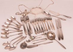 Convolute of silver plated cutlery, 90s/100s.
