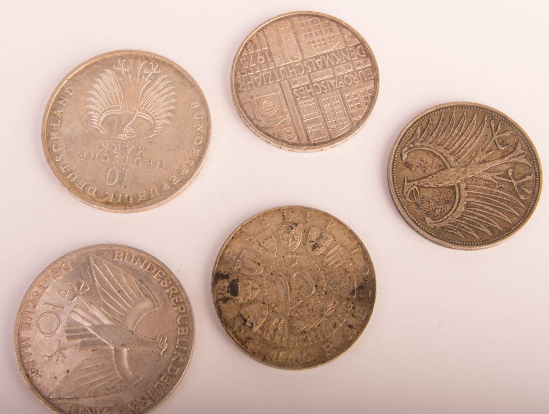 5 silver coins, German Mark etc. - Image 3 of 5