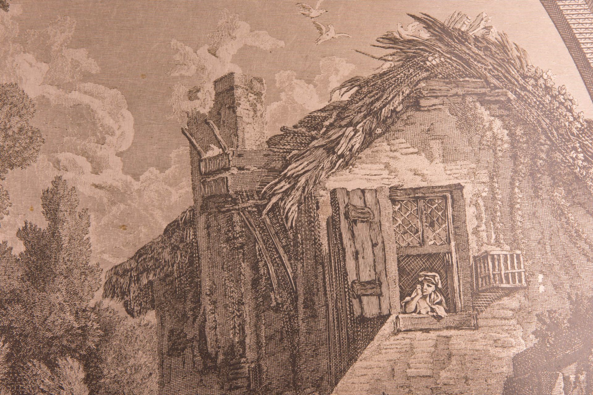 After Pierre Laurent, water mill, print on 800 silver plate. - Image 5 of 7