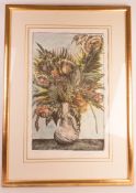 Ernst Fuchs, sommerlicher Blumenstraß, Lithografie, 20. Jhd.