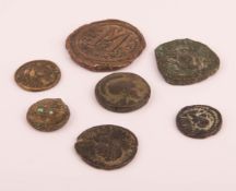 Collection of ancient coins.