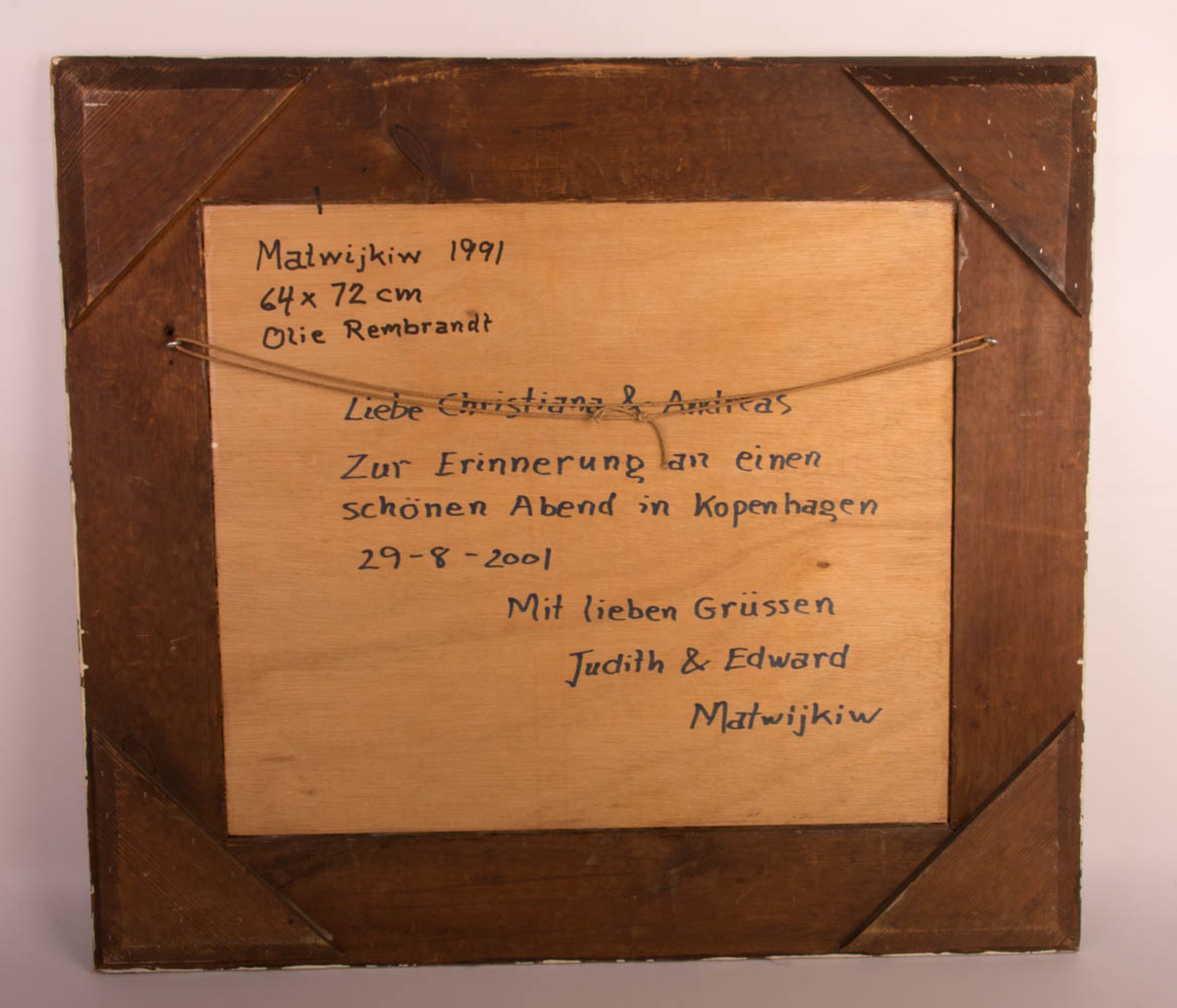 Edward Matwijkiw, Olie Rembrandt, Acryl auf Holz, 1991. - Bild 6 aus 8