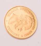 Gold coin 5 Mark, Prussia, 1877, restrike.