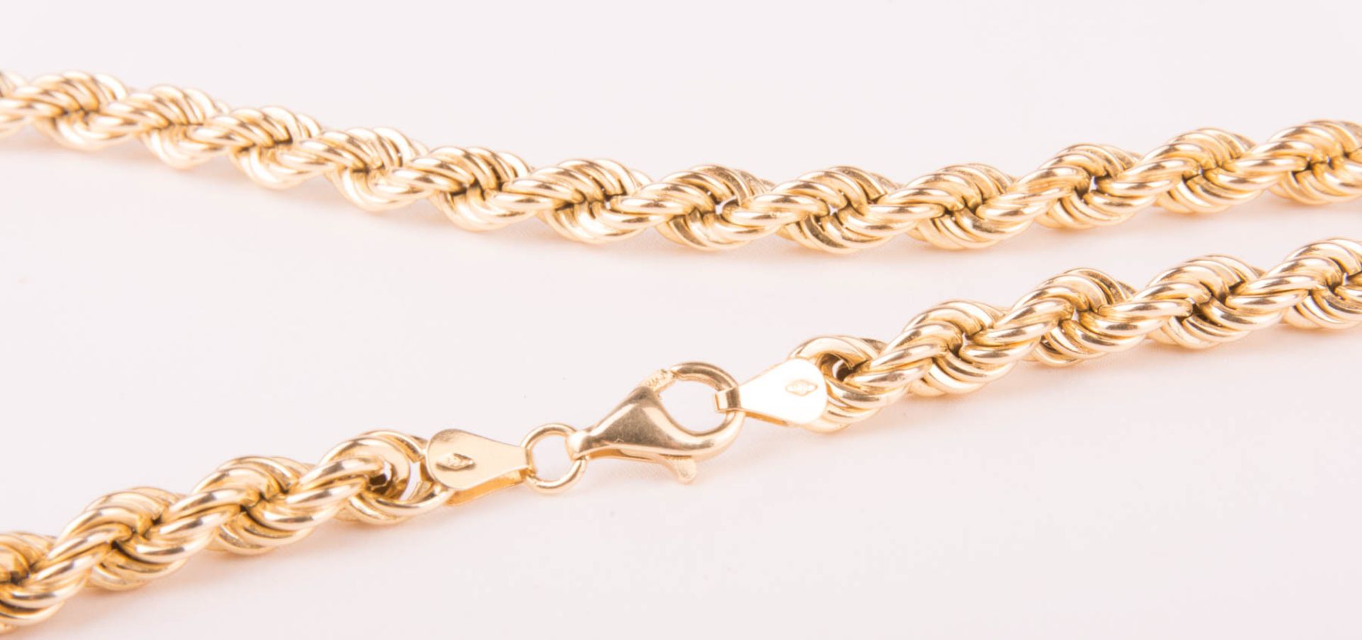 Twisted necklace, 585 yellow gold. - Image 2 of 2