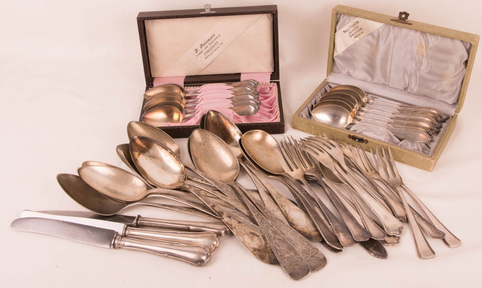 Convolute silver cutlery, 800 silver. - Image 4 of 6