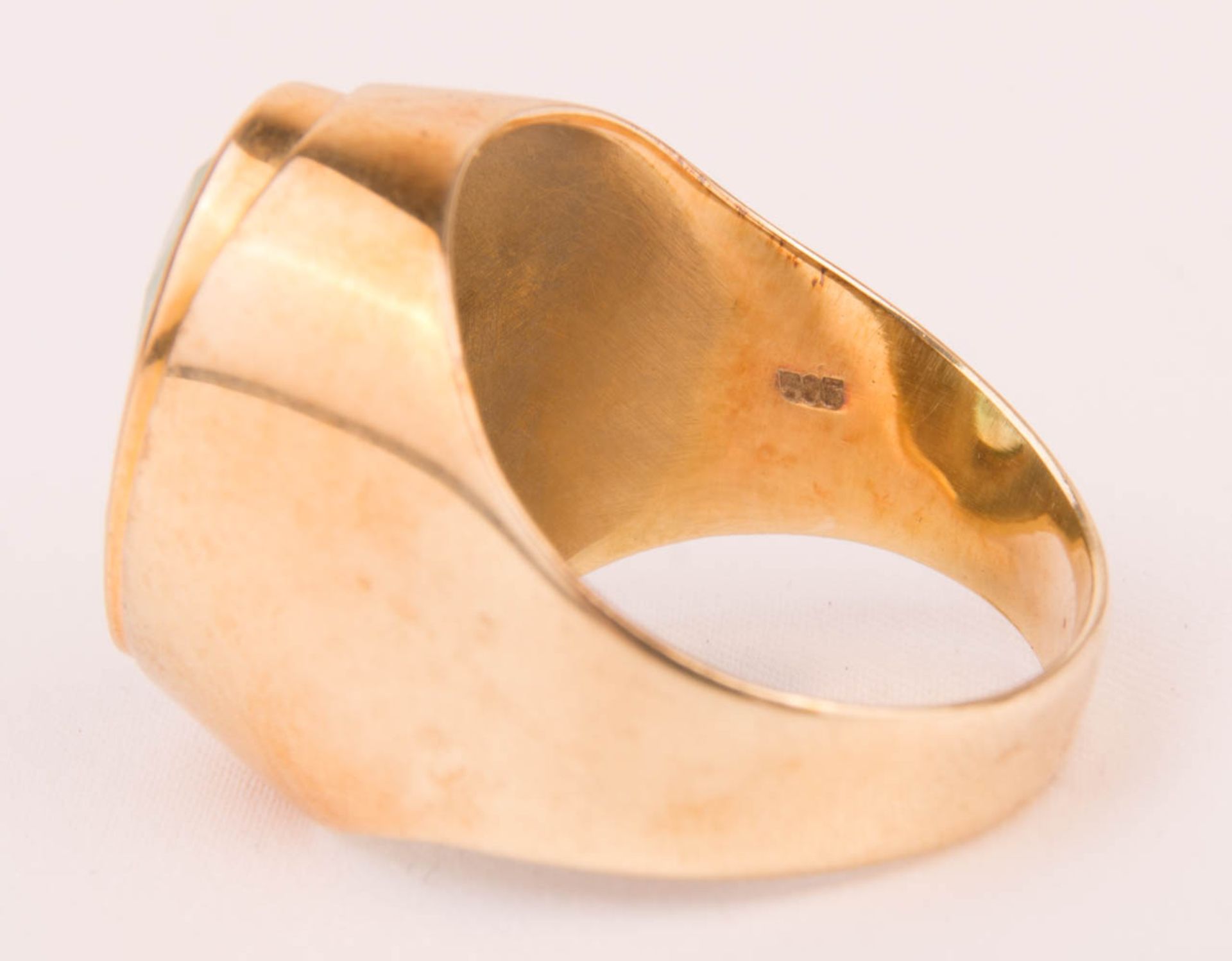 Special ring with large gemstone, 585 yellow gold. - Image 5 of 5