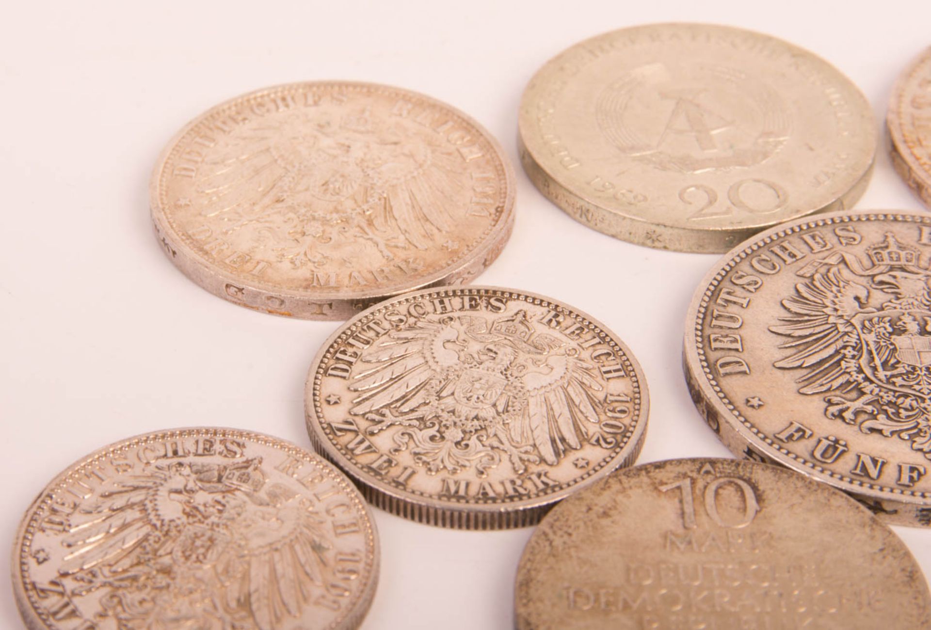 Convolute of silver coins, including Empire and GDR. - Image 6 of 6