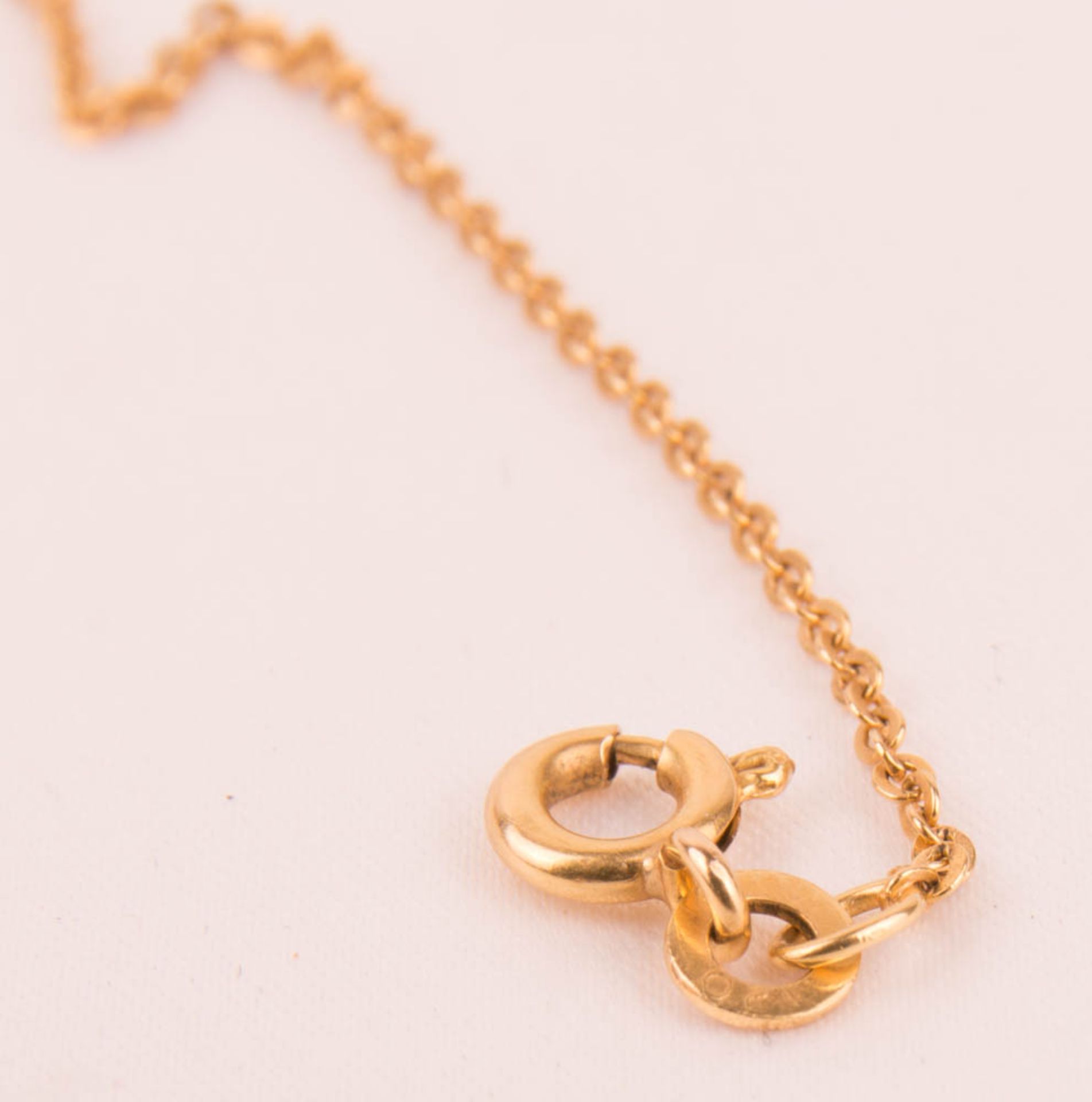 Chain with diamond pendant, 750 yellow gold. - Image 3 of 3