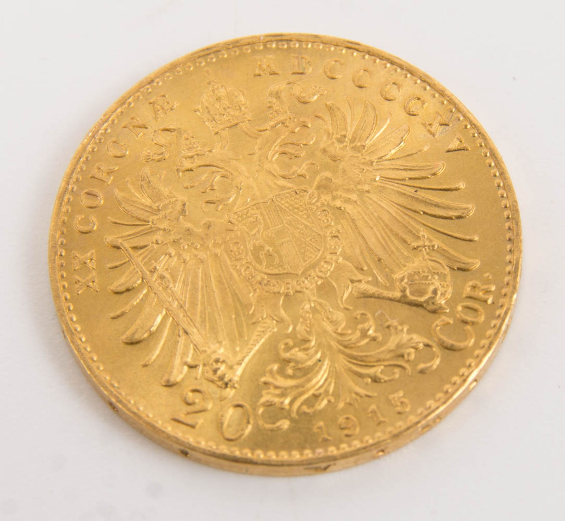 2 gold coins 20 crowns, restrike 1915. - Image 5 of 7
