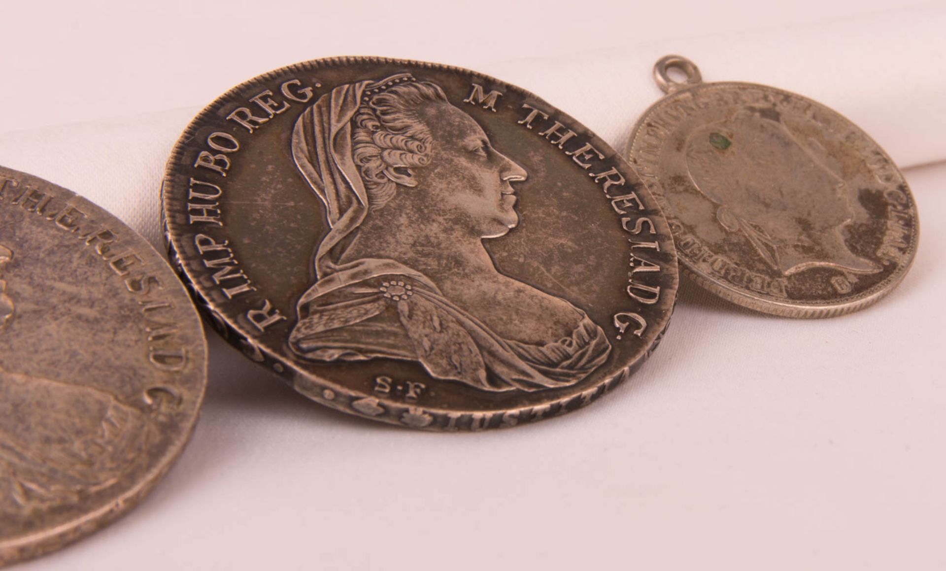 Three silver coins, Austria and Hungary. - Image 6 of 6