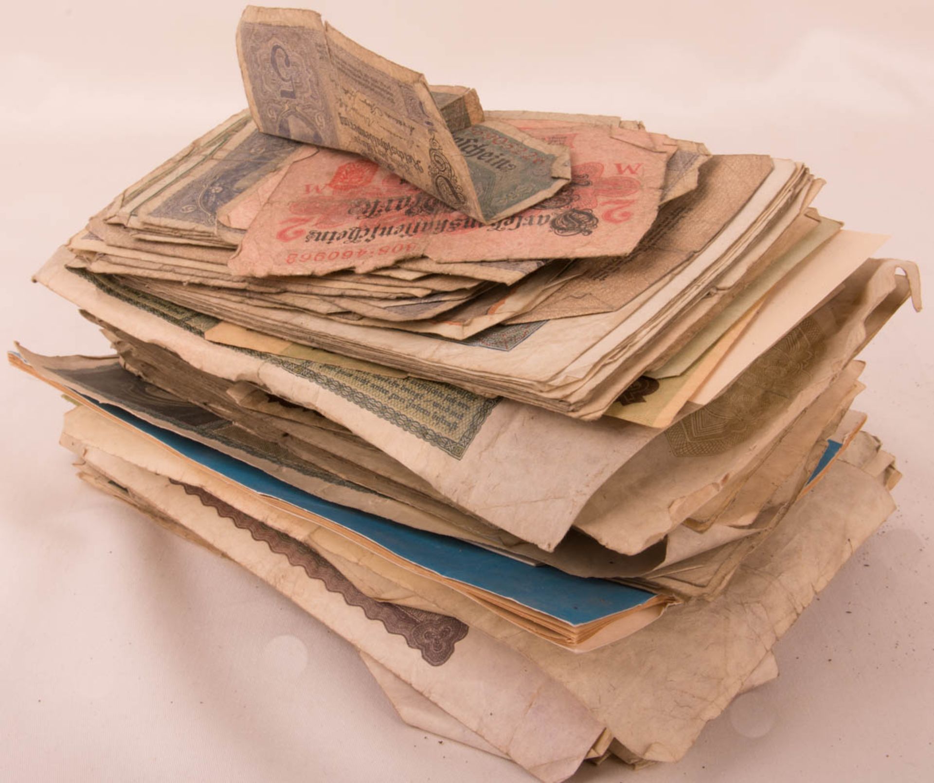 Large assortment of banknotes, German Empire.