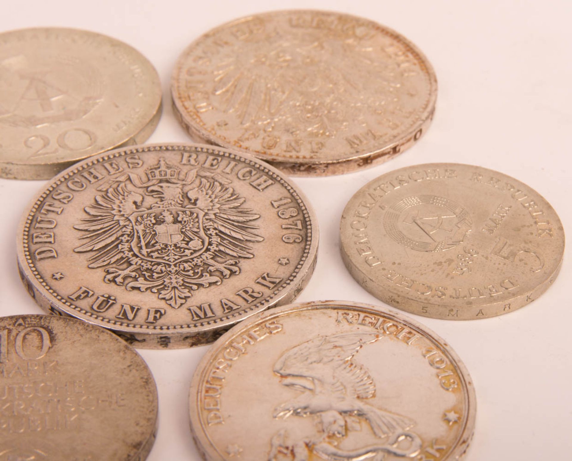 Convolute of silver coins, including Empire and GDR. - Image 5 of 6