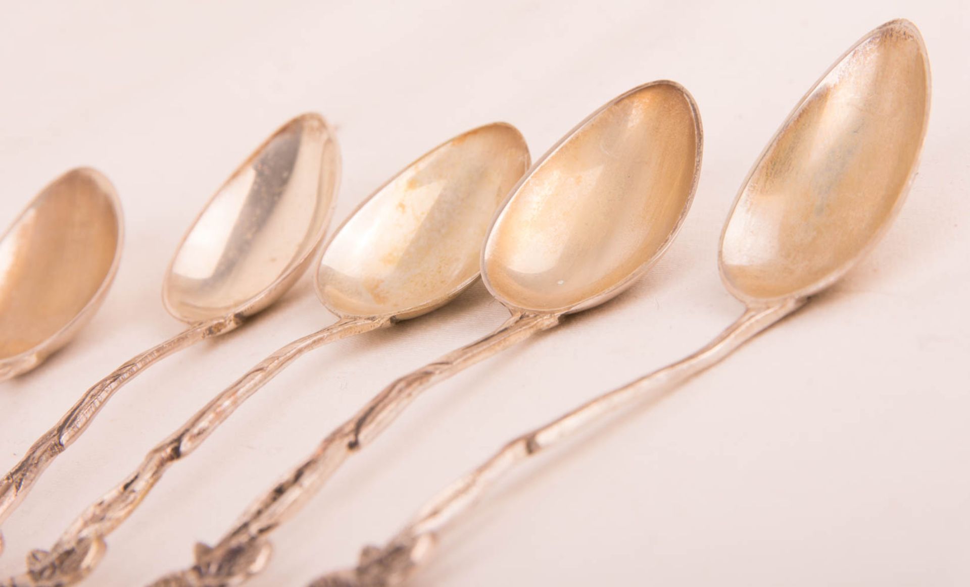 Set of 6 spoons, 800 silver, Germany, 20th century. - Image 3 of 4