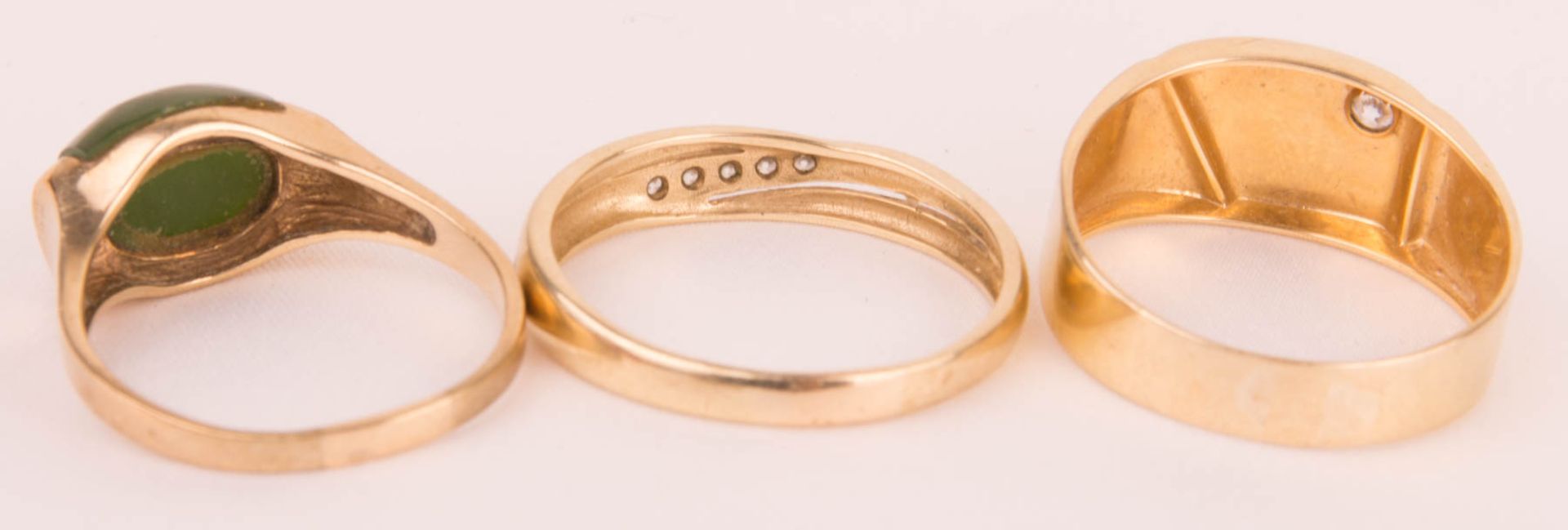 Three rings, 333 yellow gold. - Image 3 of 6