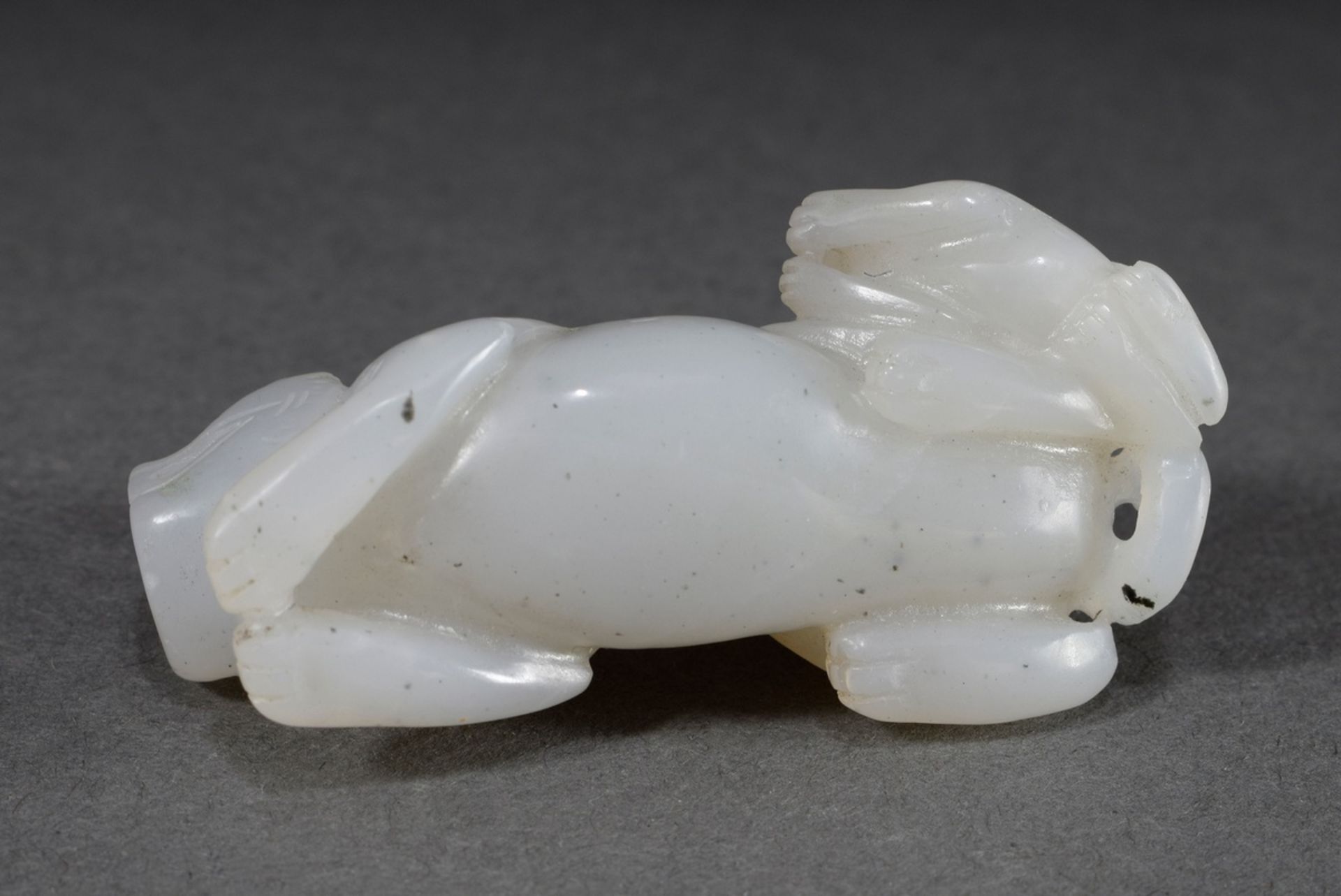 Carved Jade Toggle "Fo Lion and Cub", China, 6x2,5cm - Image 4 of 4