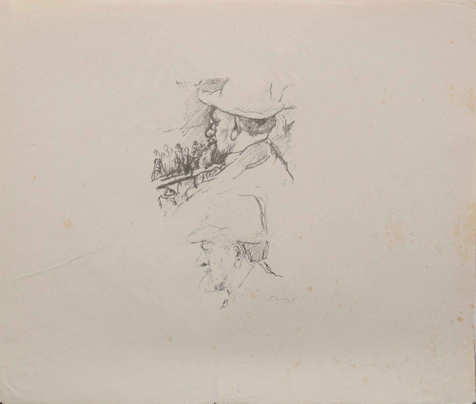 Slevogt, Max (1868-1932) "Trabrennen", Mappe mit 13 Lithographien, Verleger: Bruno Cassierer, sign. - Bild 4 aus 16