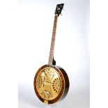 Dobro / Resonator Tenor Banjo oder Resophonic Banjo, eventuell Dobro, USA 1960er, Planetary Tuners,