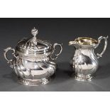 2 Teile Zucker und Rahm Set im Dresdner Hofmuster, Koch & Bergfeld/Bremen, Silber 800, 530g, H. 11/