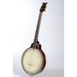 Tenor Banjo, A.J. Reger/Philadelphia Pennsylvania, direkte Stimmwirbel, 20 Bünde, Lyra-Kopf, zentra