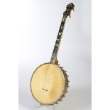 Frühes Tenor Banjo, sogenanntes Tango Banjo, W. A. Cole Maker/Boston Massachusetts, Modell Cole´s E
