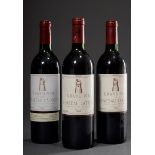 3 Flaschen 1984 Grand vin de Chateau Latour, premier grand cru classe, Pauillac, Bordeaux, Rotwein,