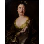 Drouais, Hubert (1699-1767) "Portrait seiner Frau Marie-Marguerite, geb. Lusurier", Öl/Leinwand, be