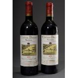 2 Flaschen 1979 Chateau Dauzac, grand cru classe, Margaux, Bordeaux, Rotwein, 0,75l, enthält Sulfi