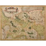 Mercator, Gerhard (1512-1594) "Saxonia Inferior et Meklenborg Duc", colorierter Kupferstich, 35x45,