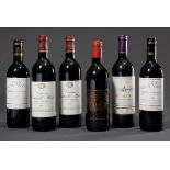 6 Flaschen diverse Bordeaux Rotweine: 2x 1984 Chateau Sociando Mallet, Haut-Medoc, 2x 1993 Vieux Ch