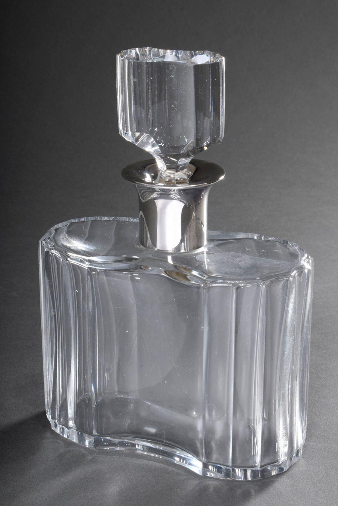 2 Diverse Teile modernes Kristall: Karaffe und Shaker mit Silber 830/835 Montierung, Heinrich Bauer - Bild 2 aus 6