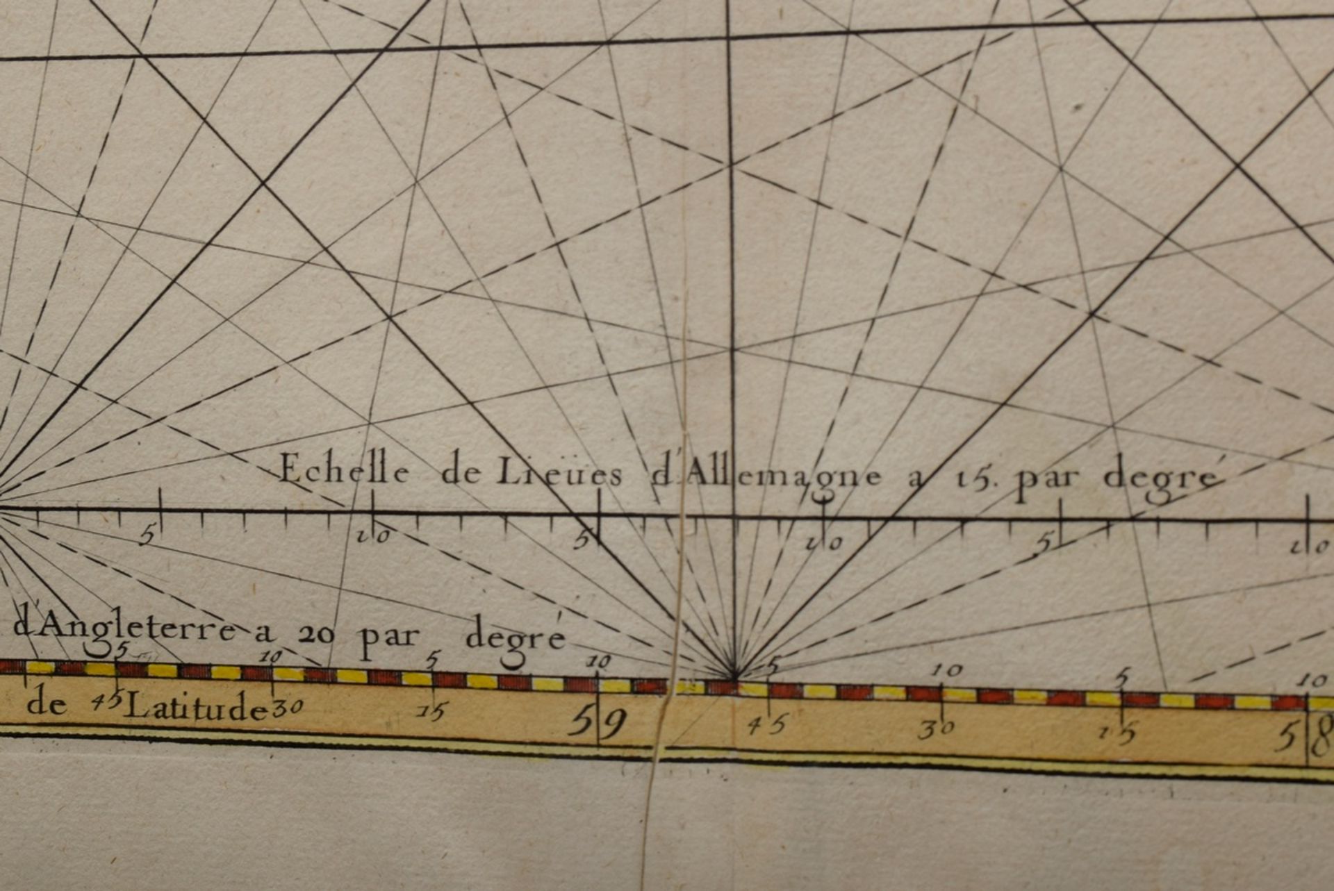 Unbekannter Künstler des 18.Jh. "Carte de la Mer d'Ecosse...", colorierter Kupferstich, ungenordete - Bild 4 aus 4