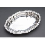 Ovale Brotschale "Chippendale", Wilkens/Bremen, Silber 835, 489g, 4,5x31,5x21,5cm, leichte Kratzer