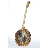 Tenor Banjo, The Bacon Banjo Co. Inc., Groton Connecticut, Modell Montana Silver Bell No.7 Ne Plus