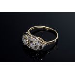 GG/WG 585 Art Deco Ring mit Altschliffdiamanten (zus. ca. 0.60ct/VSI-SI/W), 3,6g, Gr. 56