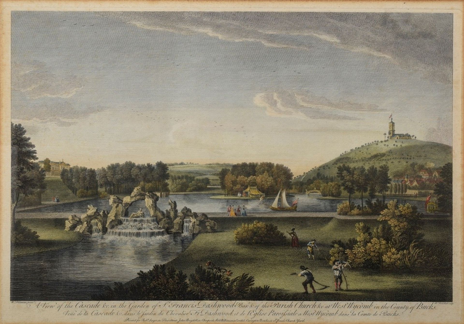 5 Diverse "Englische Gärten", 3x William Woollett (1735-1785), 1x Luke Sullivan (1705-1771), 1x Wil - Bild 6 aus 18