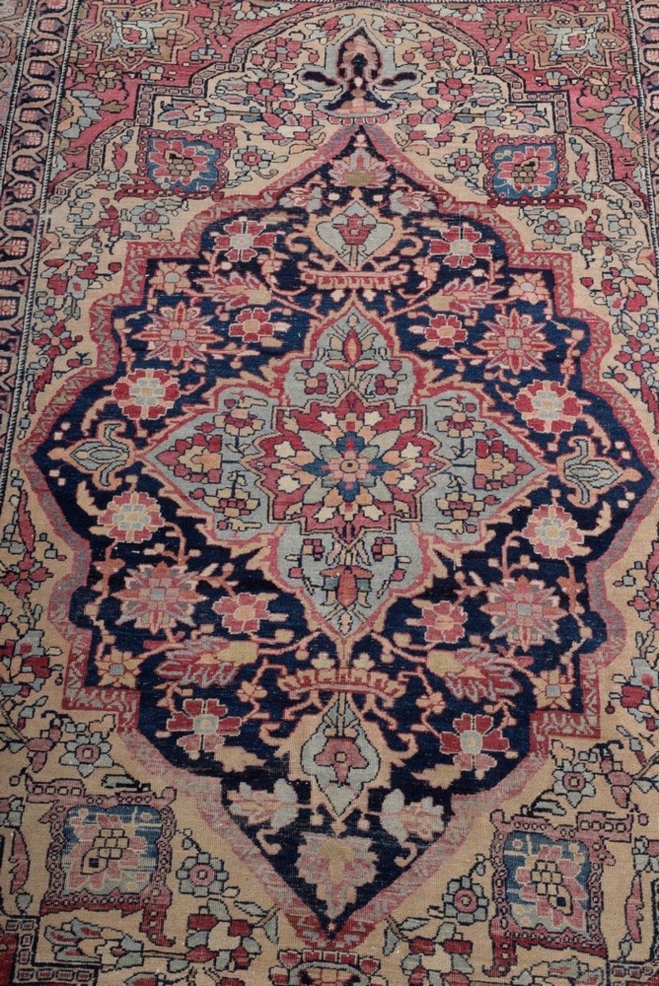 A very finely woven carpet from Tehran, with a densely closed velvet-like pile in pastel colours, d - Image 4 of 7