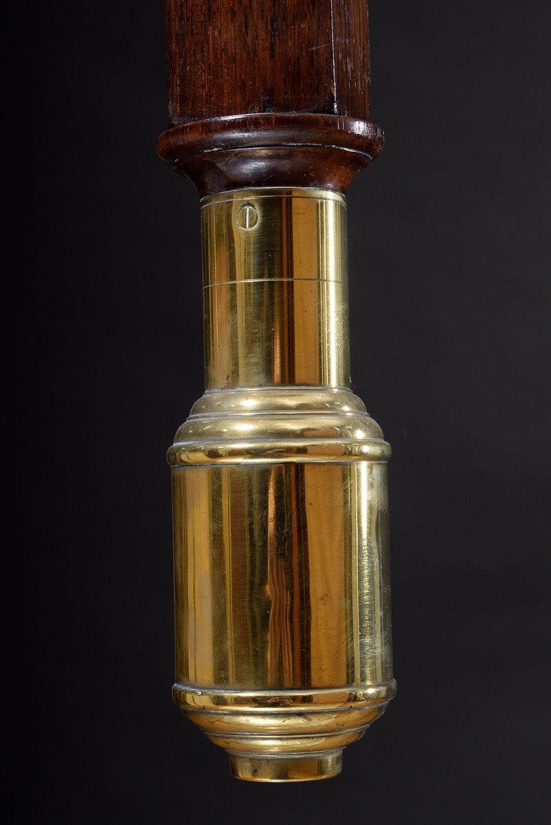 Cardanic suspended ship's barometer with sympiesometer (invented 1818 Alexander Adir) in mahogany c - Image 7 of 10