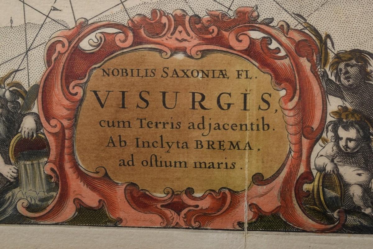 Loon, Johannes van (c.1611-1686) "Nobilis Saxoniae Fl. Visurgis..." (Weser estuary), not north-orie - Image 3 of 4