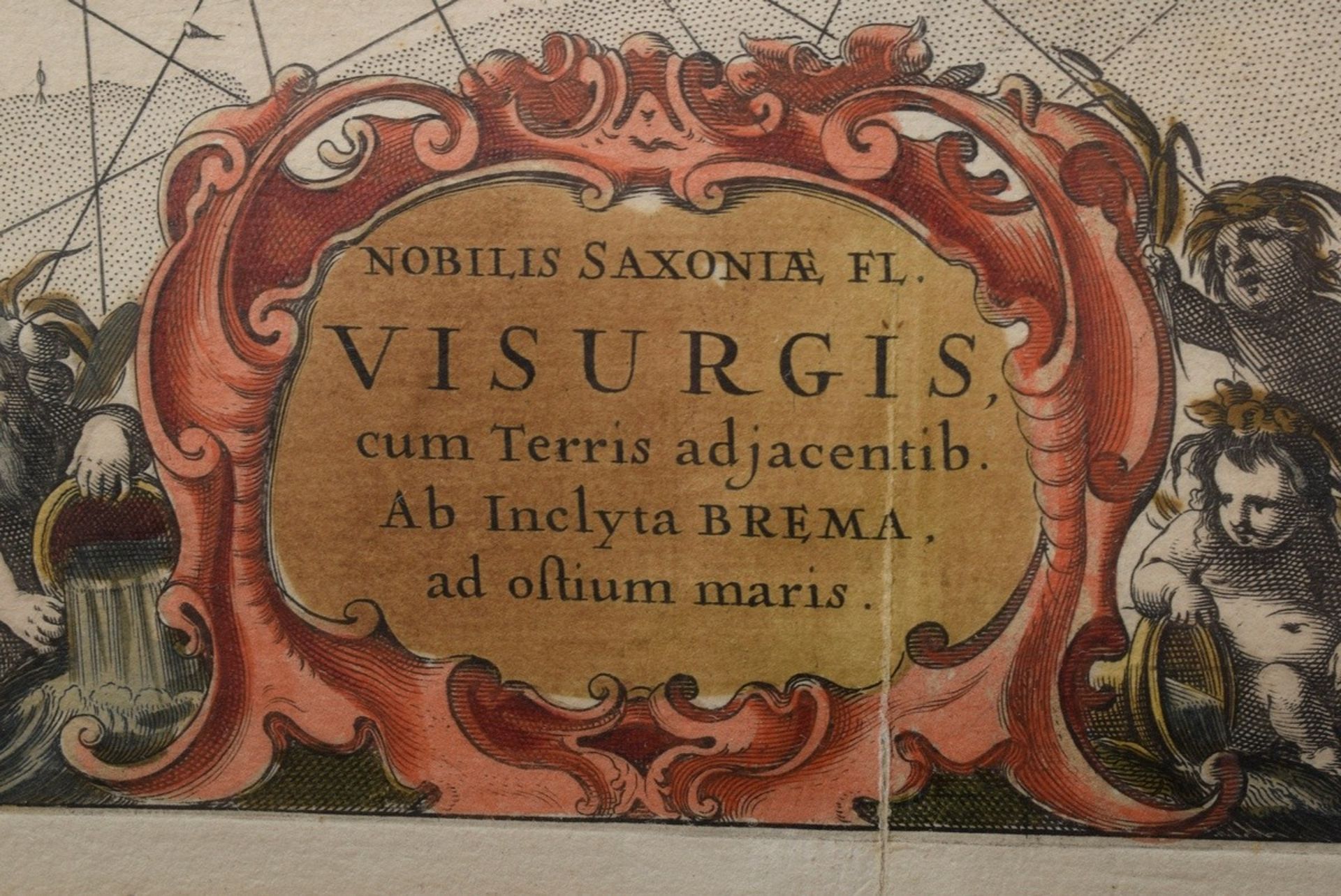 Loon, Johannes van (c.1611-1686) "Nobilis Saxoniae Fl. Visurgis..." (Wesermündung), ungenordete See - Bild 3 aus 4