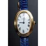 GG 750 Cartier "Baignoire" Damenarmbanduhr, Handaufzug, Aufzugskrone mit synthetischem Saphir, weiß