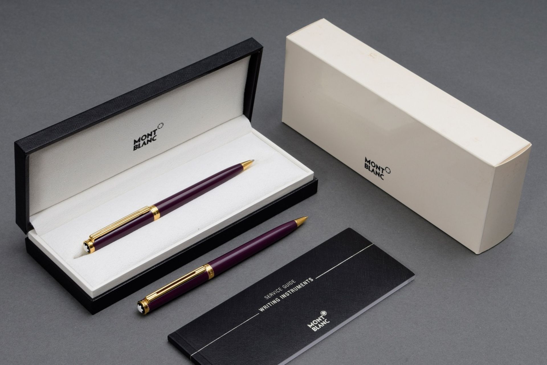 2 Montblanc Druckbleistifte „Noblesse Oblige Purple GT“, z.T. mit Original Boxen - Bild 2 aus 2