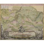 Homann, Johann Baptist (1664-1724) "Prospect und Grundris der Keiserl. Freyen Reichs und Ansee Stad