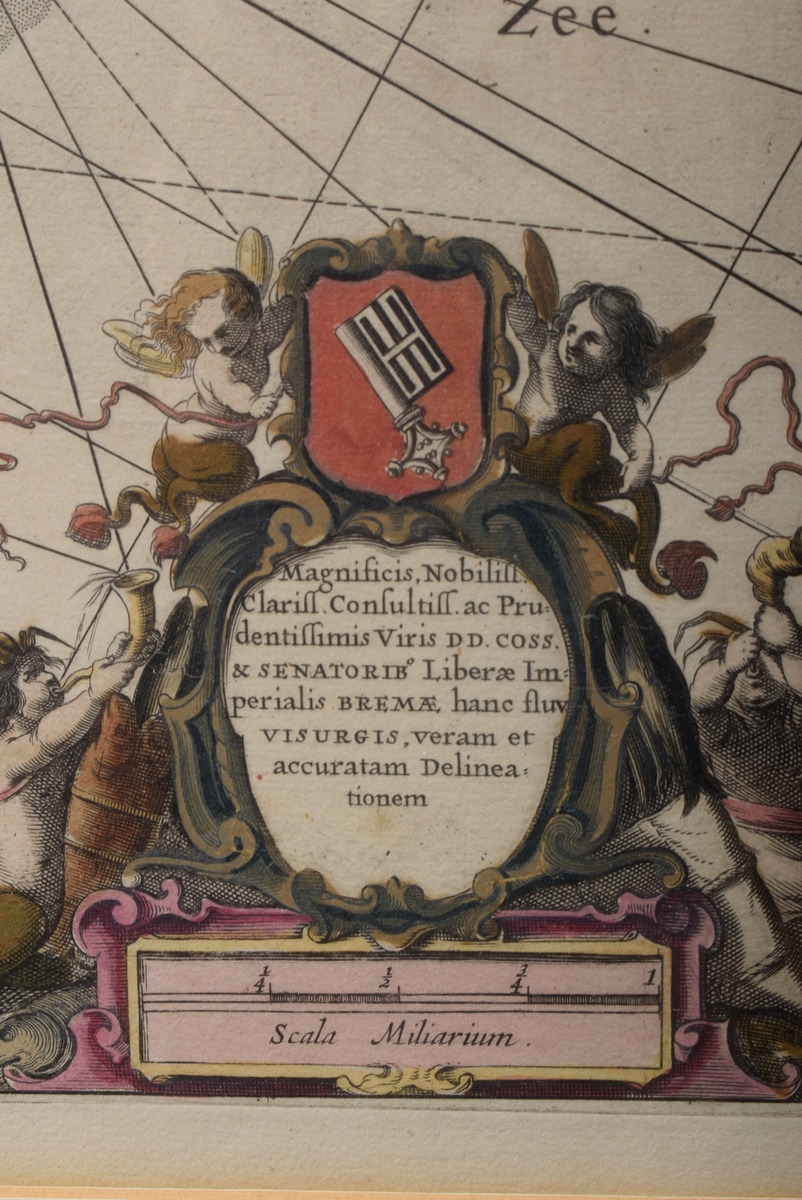 Loon, Johannes van (c.1611-1686) "Nobilis Saxoniae Fl. Visurgis..." (Weser estuary), not north-orie - Image 4 of 4